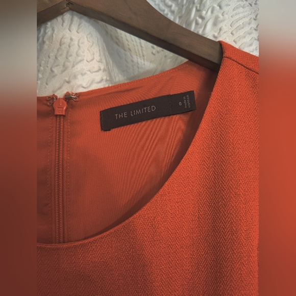The Limited A Line Orange Dress Size 6 - Picture 7 of 8